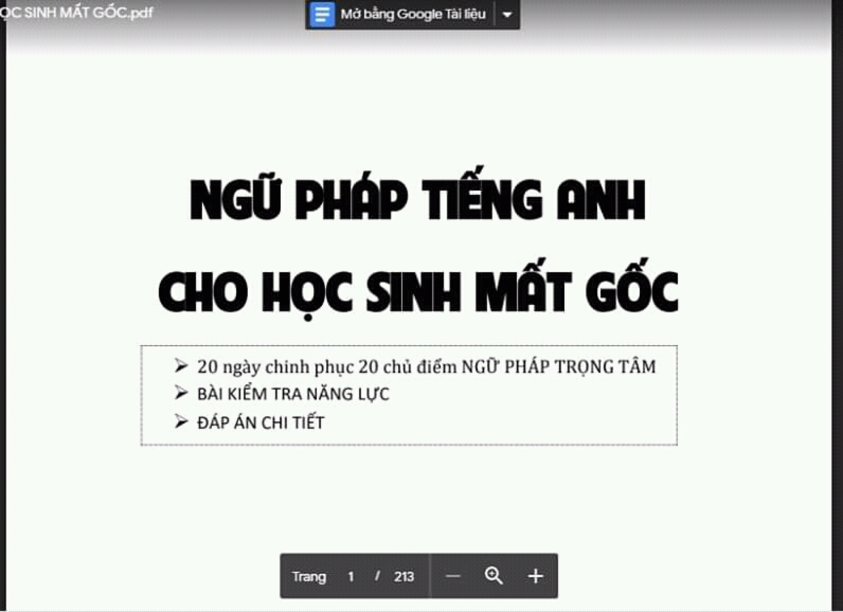 Học tiếng anh từ đầu cho người mất gốc phương pháp hiệu quả 1